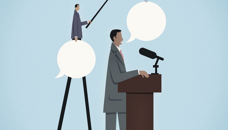 Visual Metaphor of Discourse Control in Public Speaking and Media
