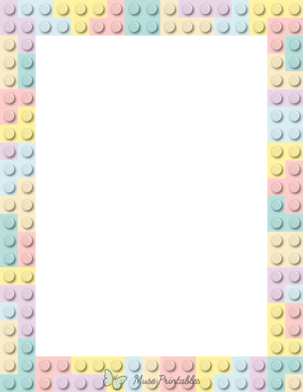 Lego Blocks Vector PNG Images, Lego Block Border In Pastel Color, Pastel  Block, Pastel Lego, Lego PNG Image For Free Download