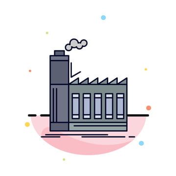 Modern Industrial Factory Illustration - Clean Vector Design