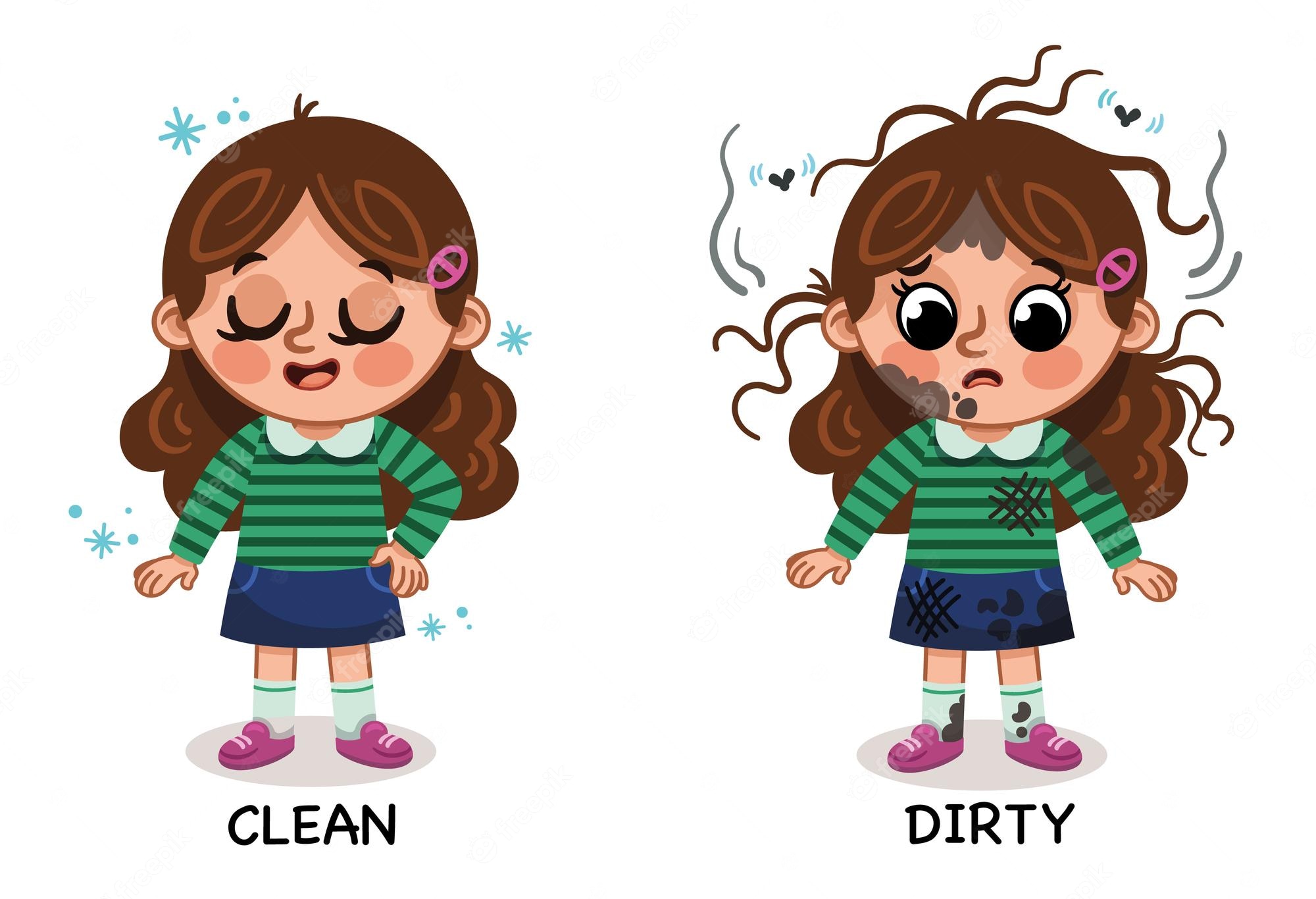 Vector illustration of a dirty child Stock Illustration by - Clip Art ...