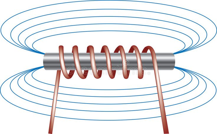 Illustration Of The Simple Electromagnet On A White Background - Clip ...