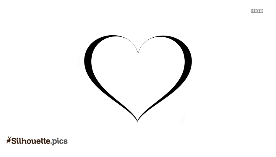 Simple black outline heart shape on white background, clean vector-style silhouette.