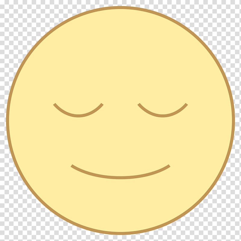 Serene yellow emoji with closed eyes and gentle smile, conveying calmness and inner peace.