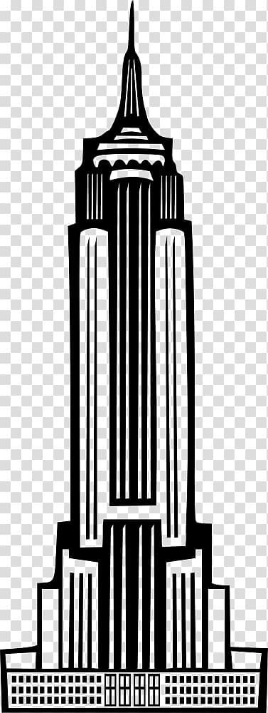 Empire State Building Illustration - Iconic NYC Skyscraper Clipart