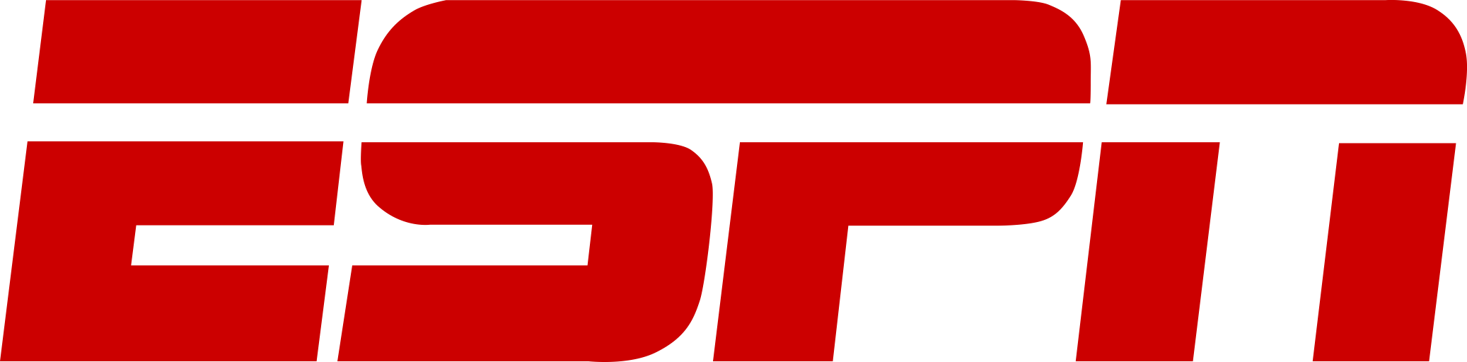 ESPN logo in bold red letters with green horizontal bar across the center.