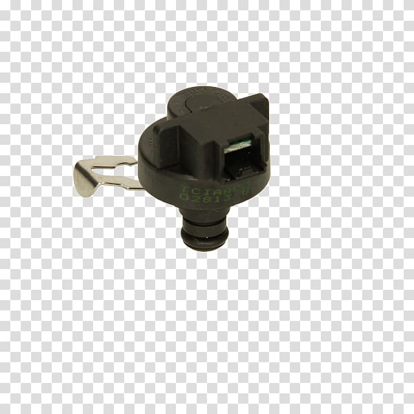 Black automotive fuel cap with integrated key and green seal, model TC1A8000 0281379.