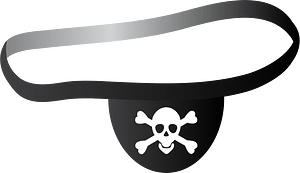 Pirate Eye Patch with Skull and Crossbones - Iconic Costume Accessory