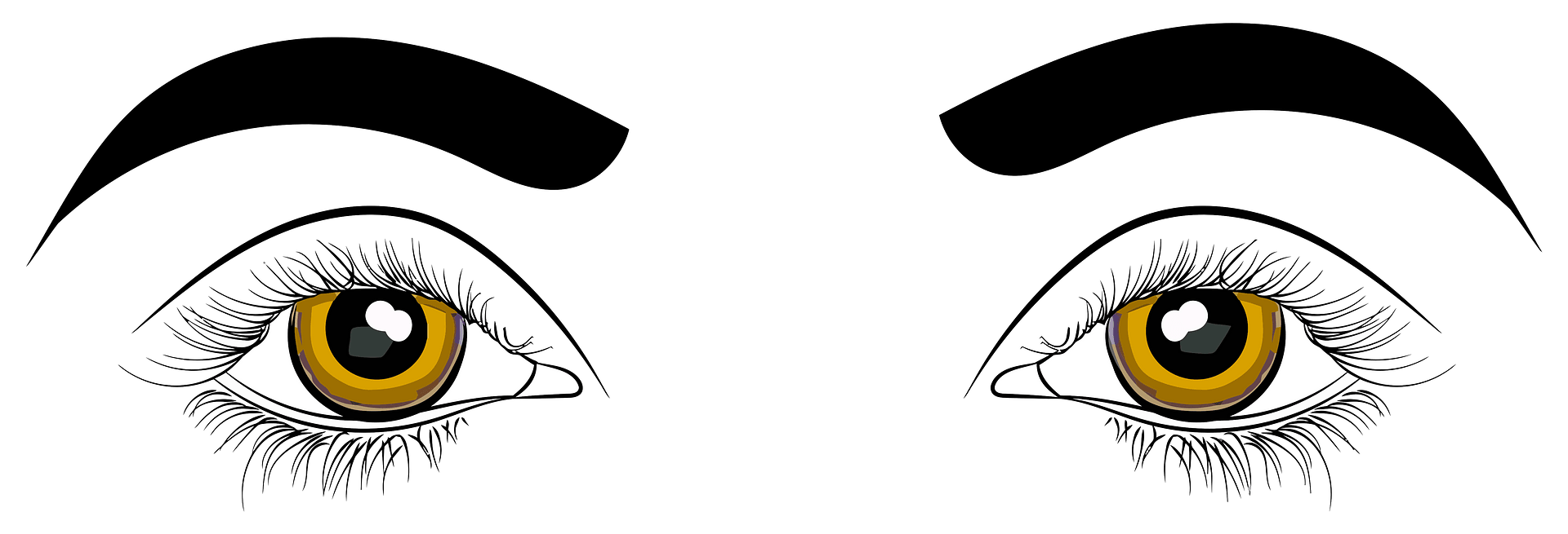 Golden Eyes Illustration - Expressive Digital Art for Design & Media