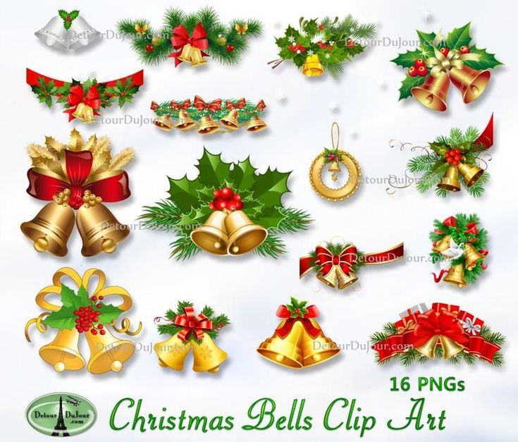 Free Christmas Bells Clip Art - 16 PNG Downloads for Holiday Design