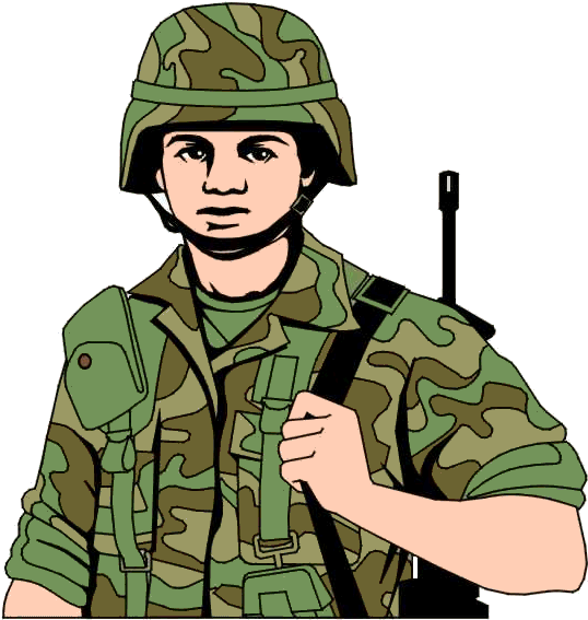 Soldier in Combat Uniform - Military Illustration for Educational & Editorial Use