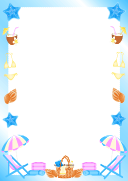 Free Summer Beach Border Template for Kids’ Activities & Printables