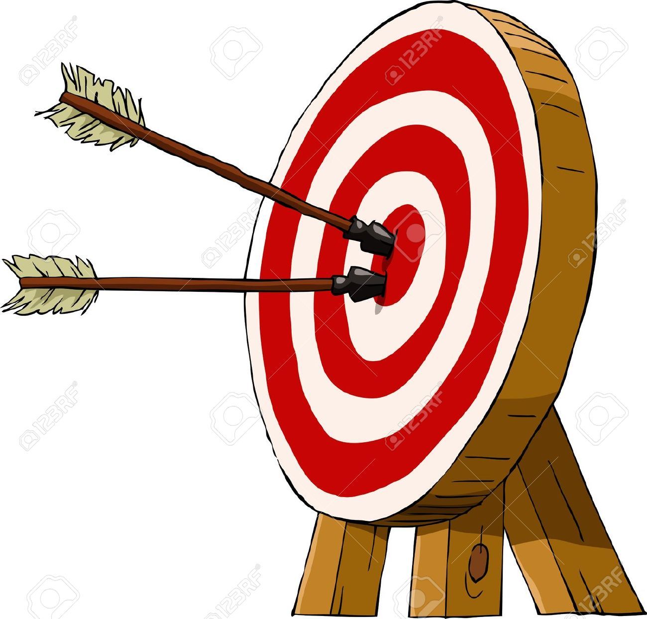 Precision Archery Target with Bullseye Hits - Visual Symbol of Accuracy & Success