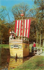Vintage Pirate Ship Ride at a Classic Amusement Park