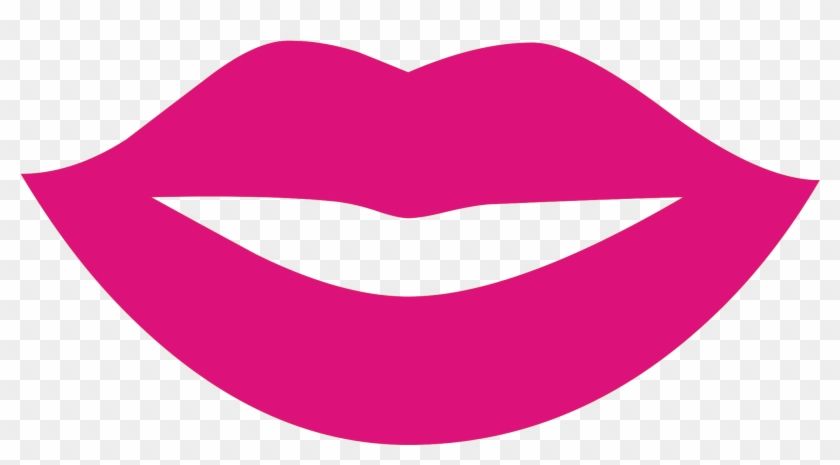 Pink Lips Icon - Free SVG Clipart for Beauty & Fashion Websites