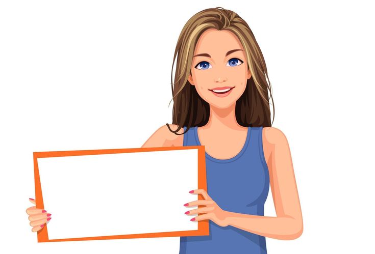 Blank Sign Holder Illustration - Free Download & Usage Guide