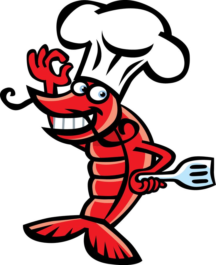 Fun Chef Shrimp Cartoon - Perfect for Seafood Restaurants & Kids’ Menus