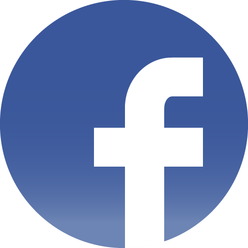 Facebook logo: white lowercase 'f' on a blue circular background.