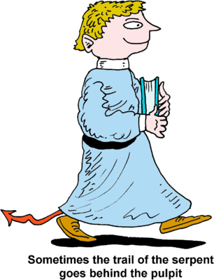 The Hypocritical Priest Cartoon - Satirical Religious Illustration