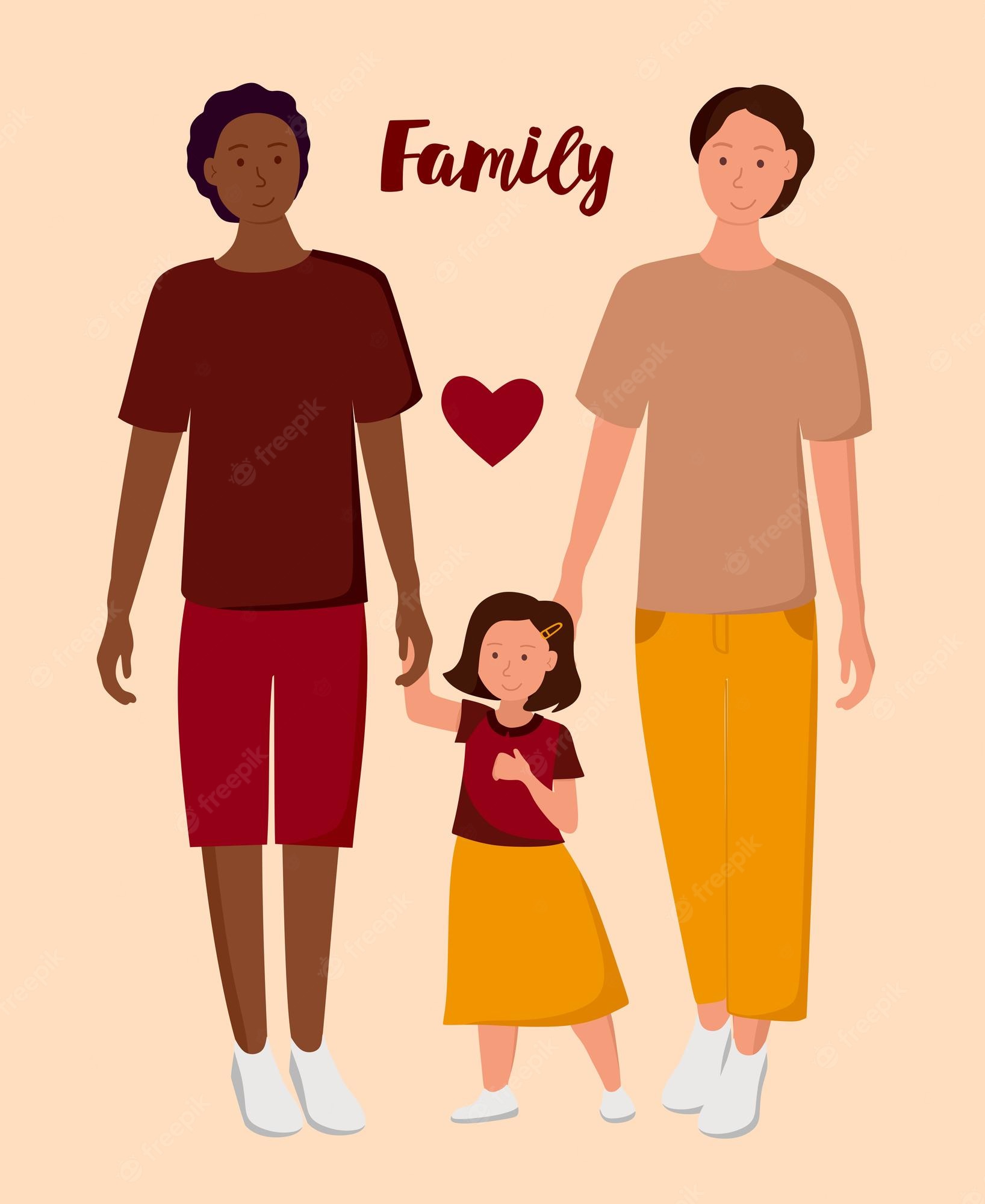 Inclusive Family Illustration - Love, Diversity, and Togetherness