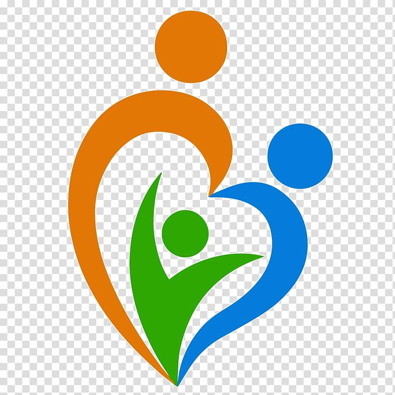 Family & Community Support Logo - Heart-Shaped Human Figures