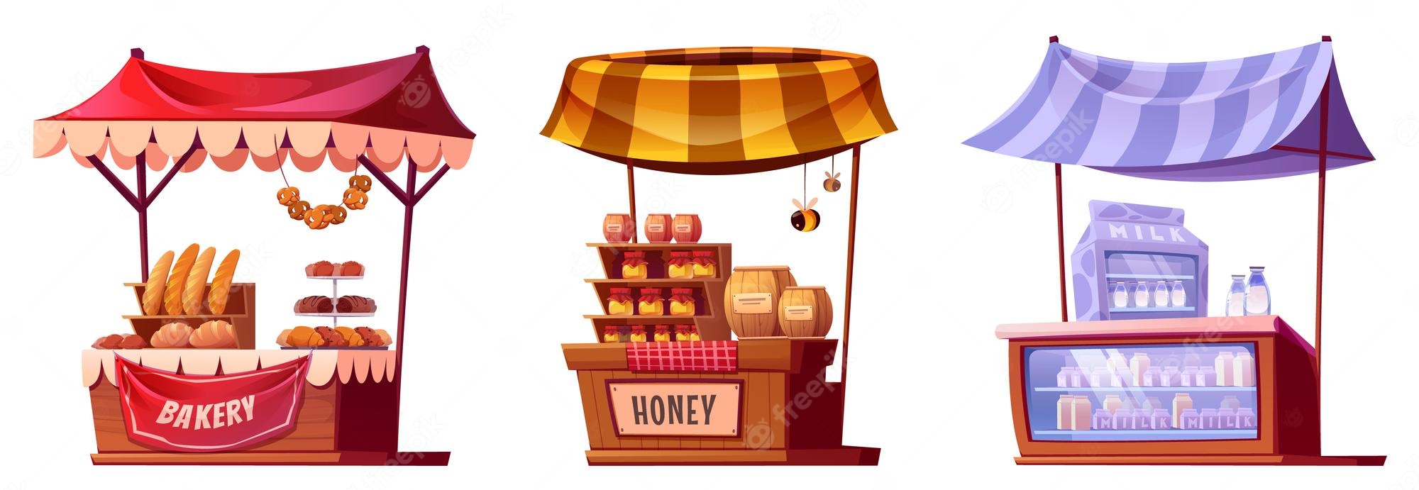 Fruit Seller Stall. Royalty Free SVG, Cliparts, Vectors, And Stock ...