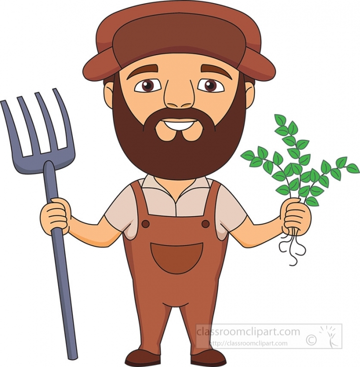 Friendly Farmer Clipart - Free Educational & Farming Illustration