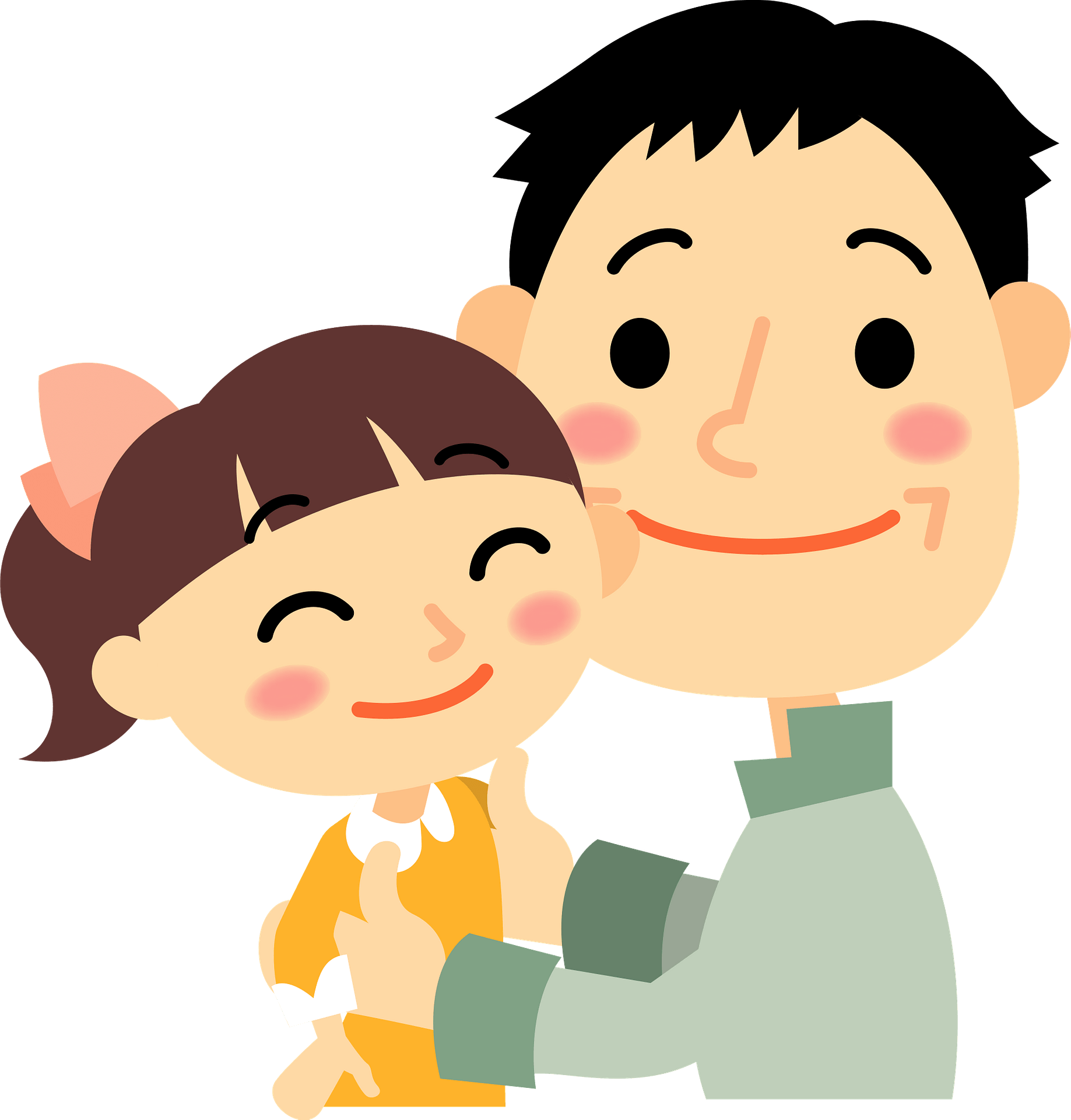 dad and daughter clipart, dad, daughter, clipart, sticker, dad day ...
