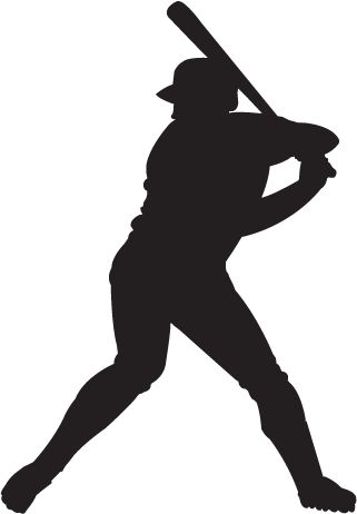 Baseball players - batter and catcher clipart. Free download