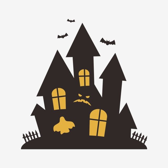 Haunted House Clipart - Free Halloween Illustration for Web & Print
