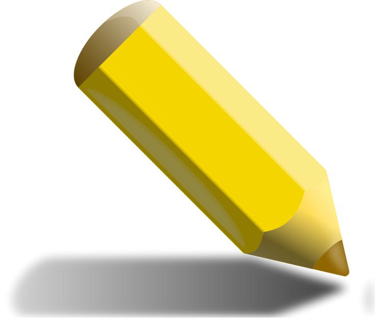 Yellow Pencil Cup, holding pencils