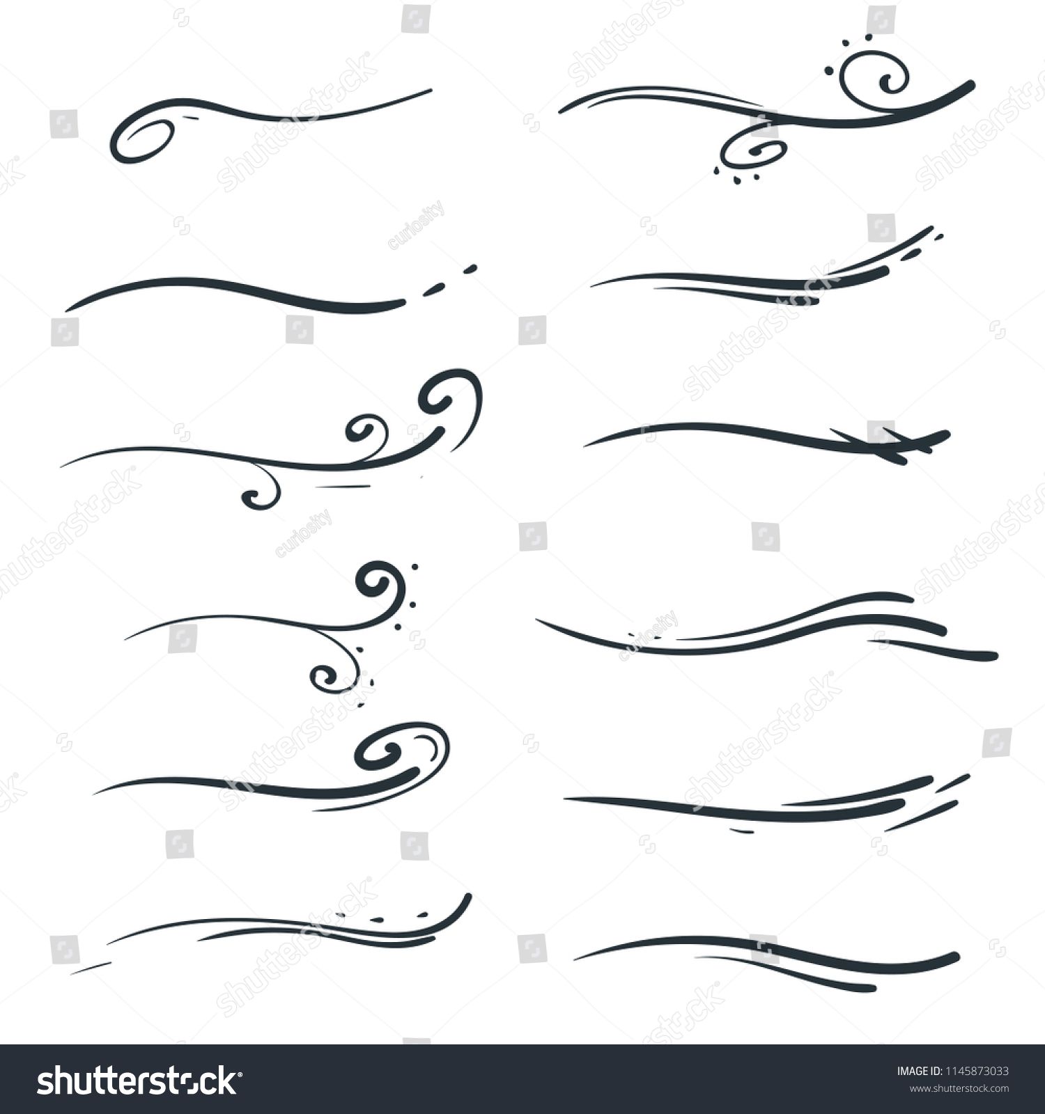 Hand-Drawn Swirls & Flourishes Vector Set for Design Projects