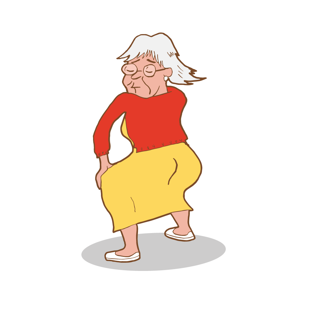 dancing old lady - Clip Art Library
