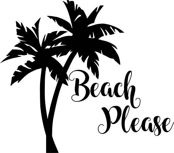 Beach Please - Tropical Palm Tree SVG Design for Vacation Vibes
