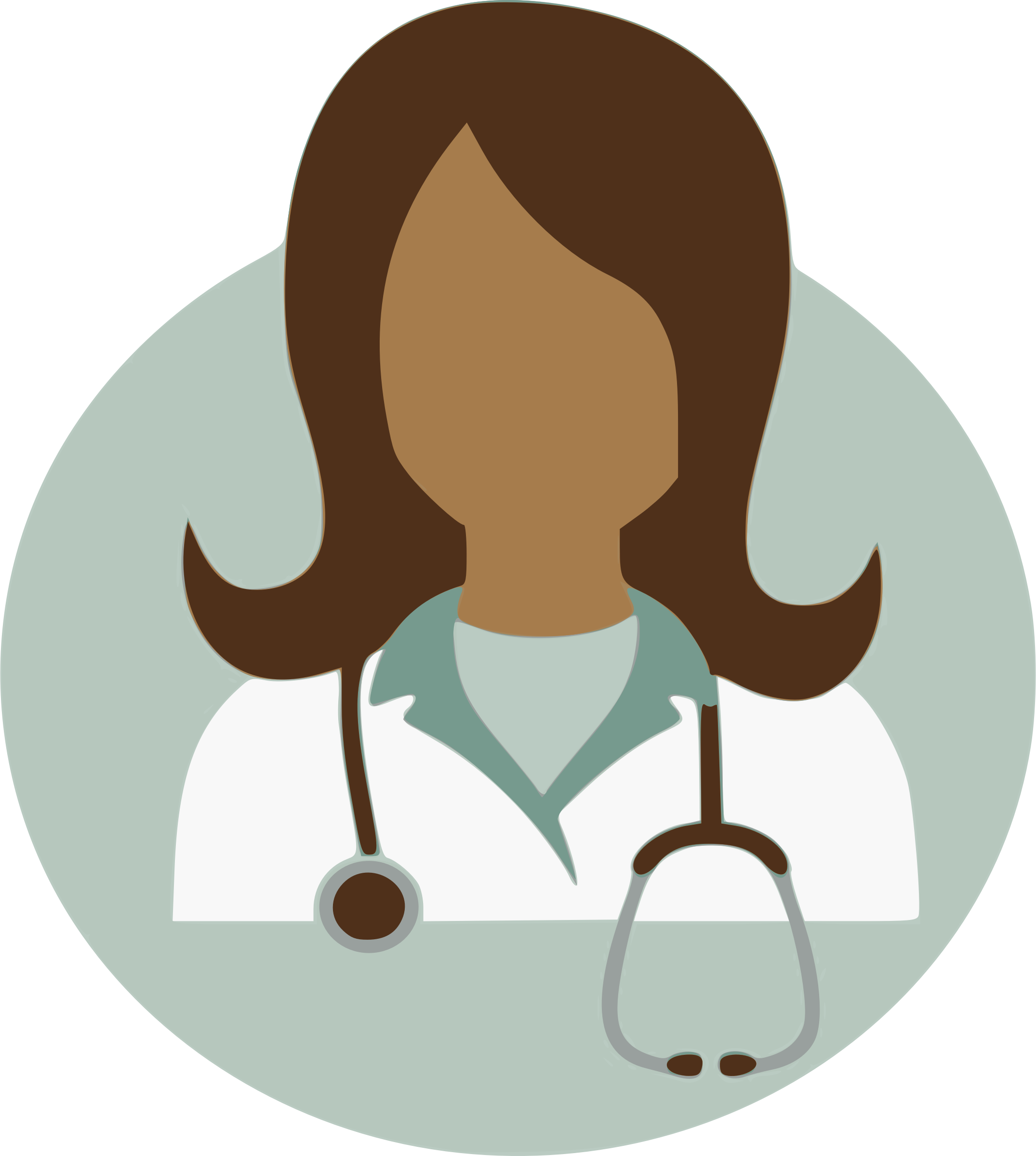 female doctor with stethoscope. girl doctor. isolated vector - Clip Art ...
