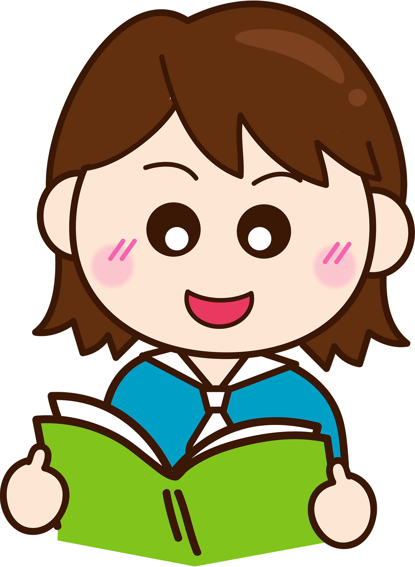 Student Reading Book Clipart Hd PNG, School Student Illustration - Clip ...