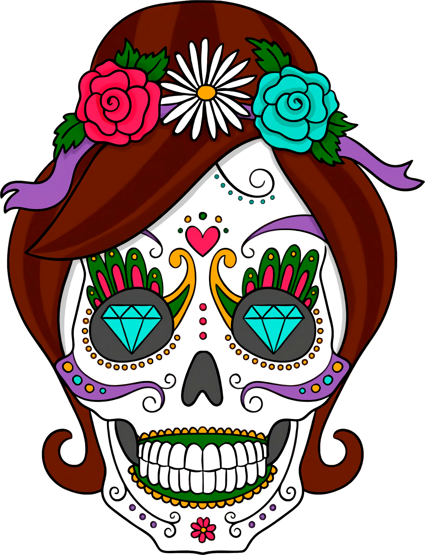 mexican skulls - Clip Art Library