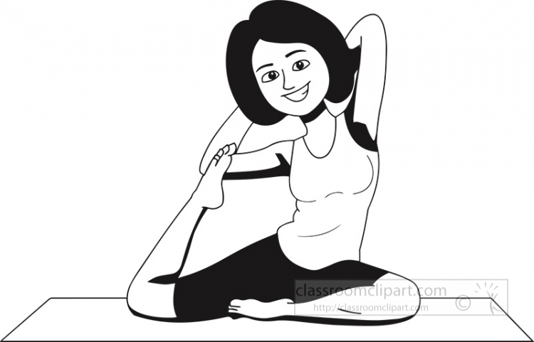 Yoga Clipart Transparent Background - Yoga Black And White, HD Png ...