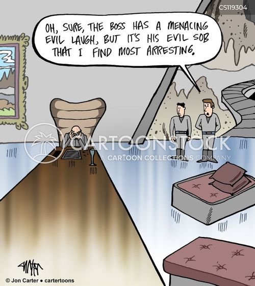 The Most Arresting Evil Sob - Workplace Cartoon by Jon Carter