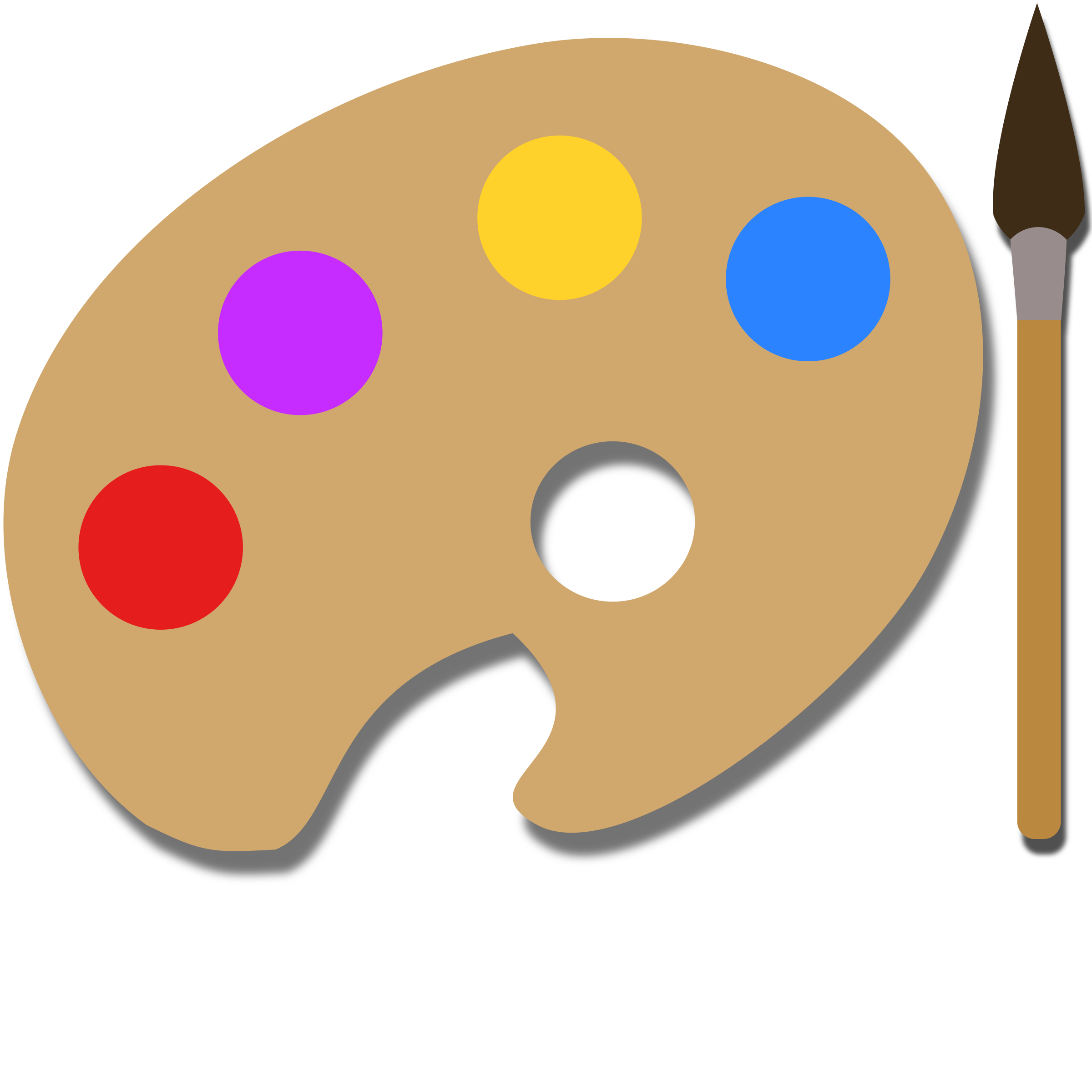 Artist’s Palette and Paintbrush Icon - Creative Tools Visual