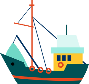 Fishing Boat Illustration - Nautical Vector Art for Marine Websites
