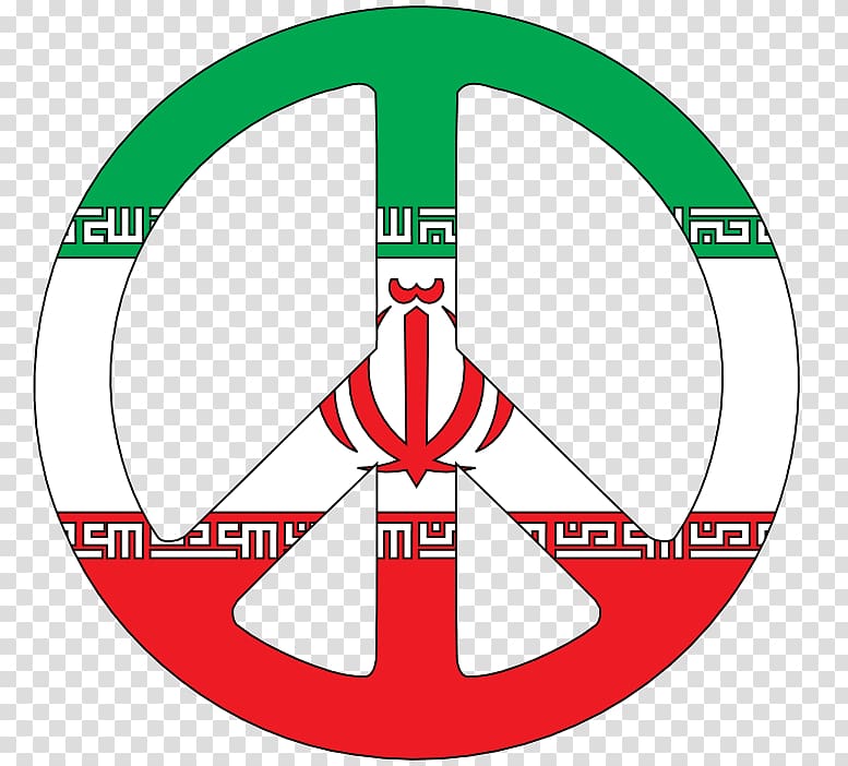 Iran Peace Symbol - Flag-Inspired Harmony Icon