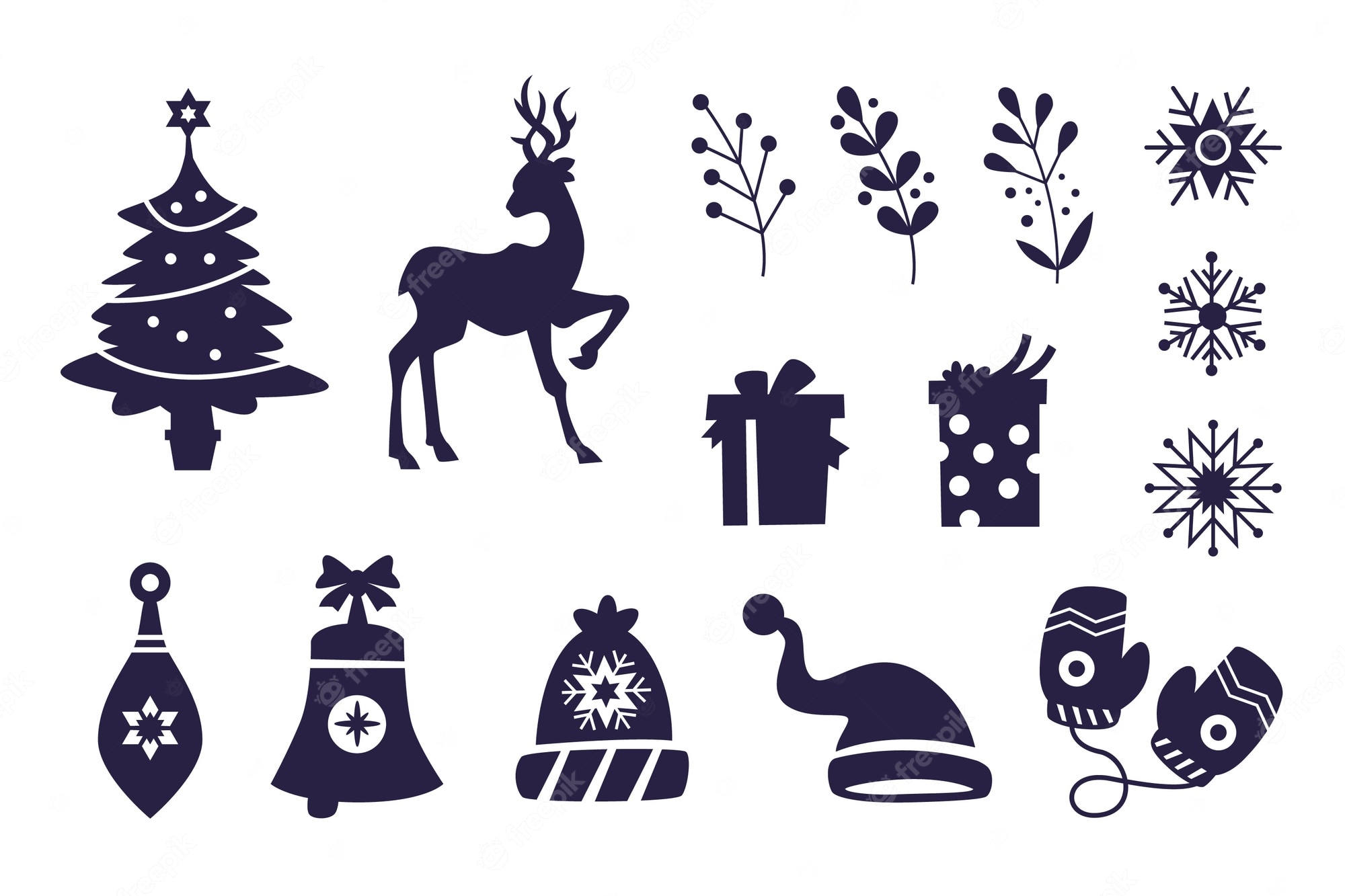 christmas silhouettes - Clip Art Library