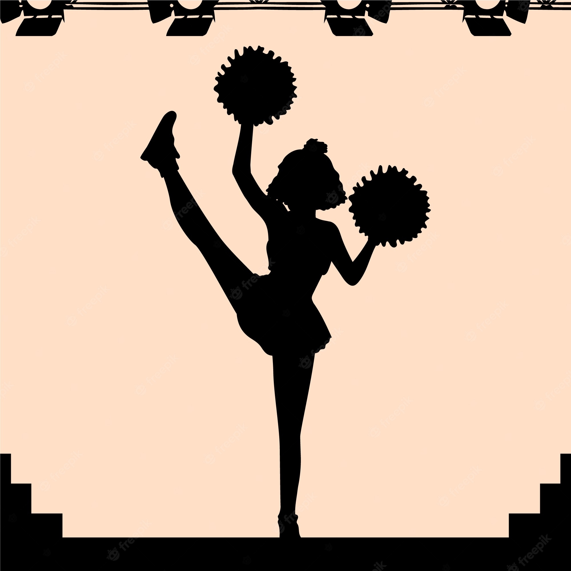 Cheerleading Clipart-cheerleader jumping in air splits clipart - Clip