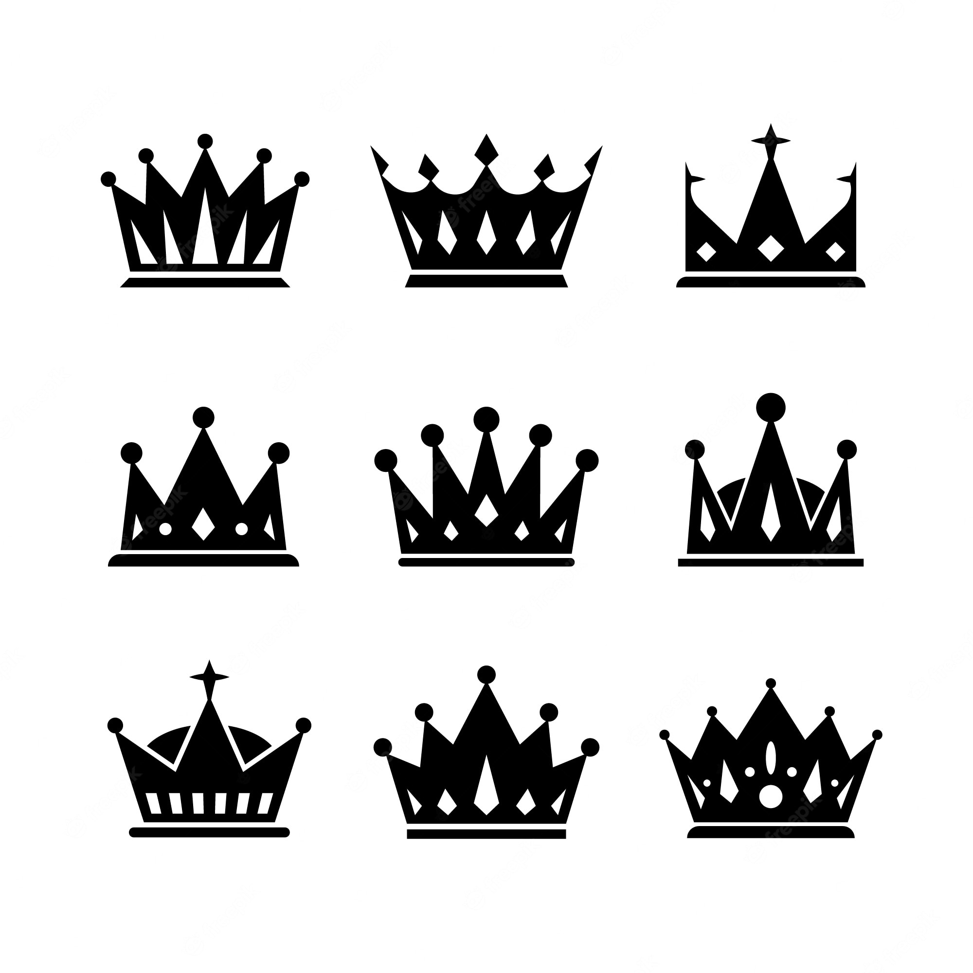 crown silhouettes - Clip Art Library