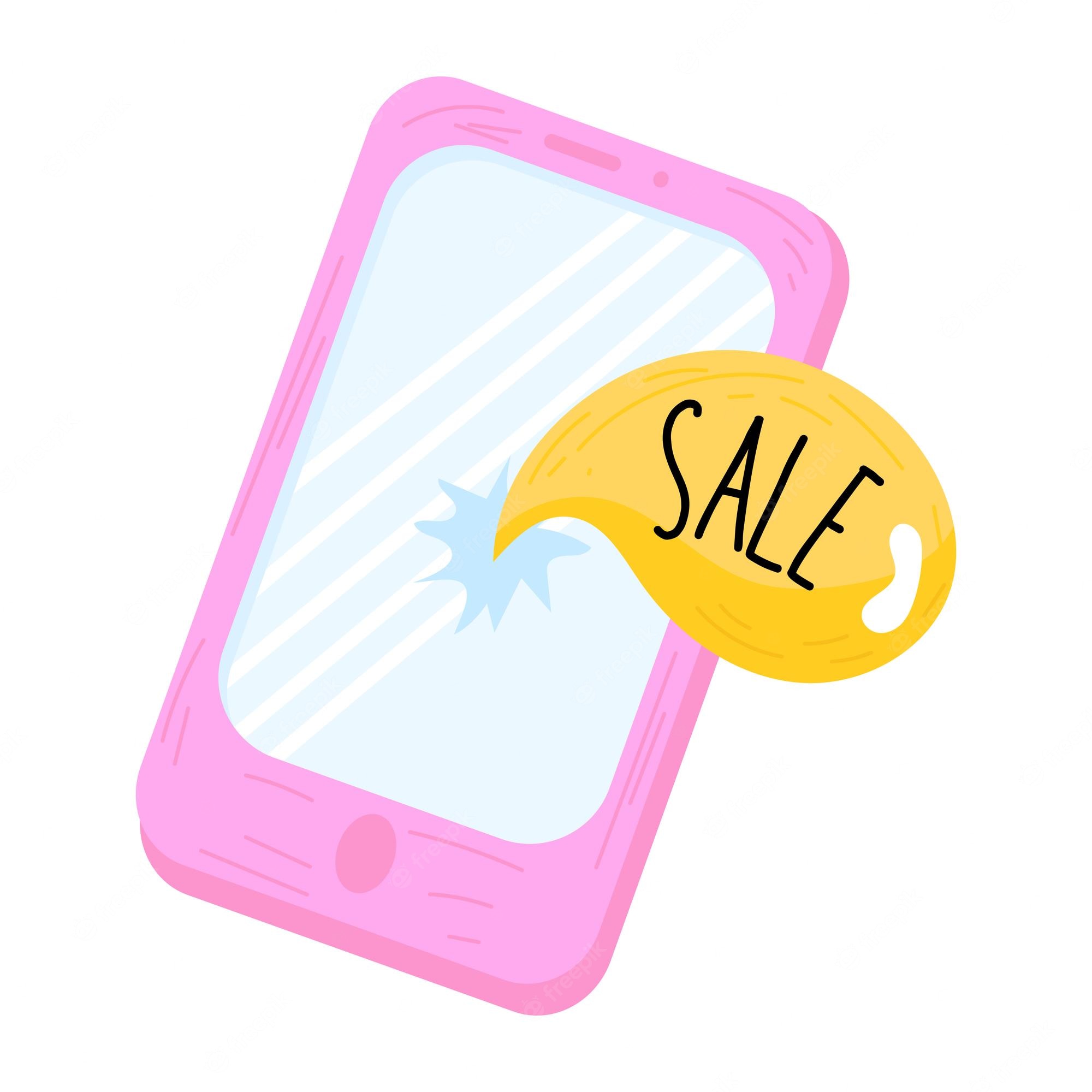 Mobile Phone With Big Sale Text And Shop Now Button PNG Clipart Clip 