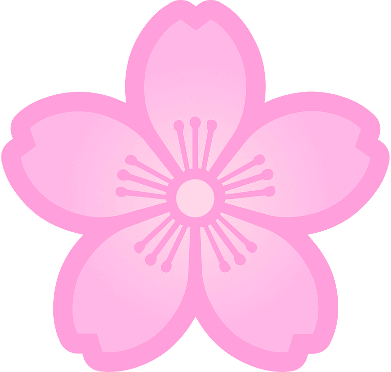 Sakura Flower Clipart Cherry Blossom Clip Art - Play Button Eps - Clip ...