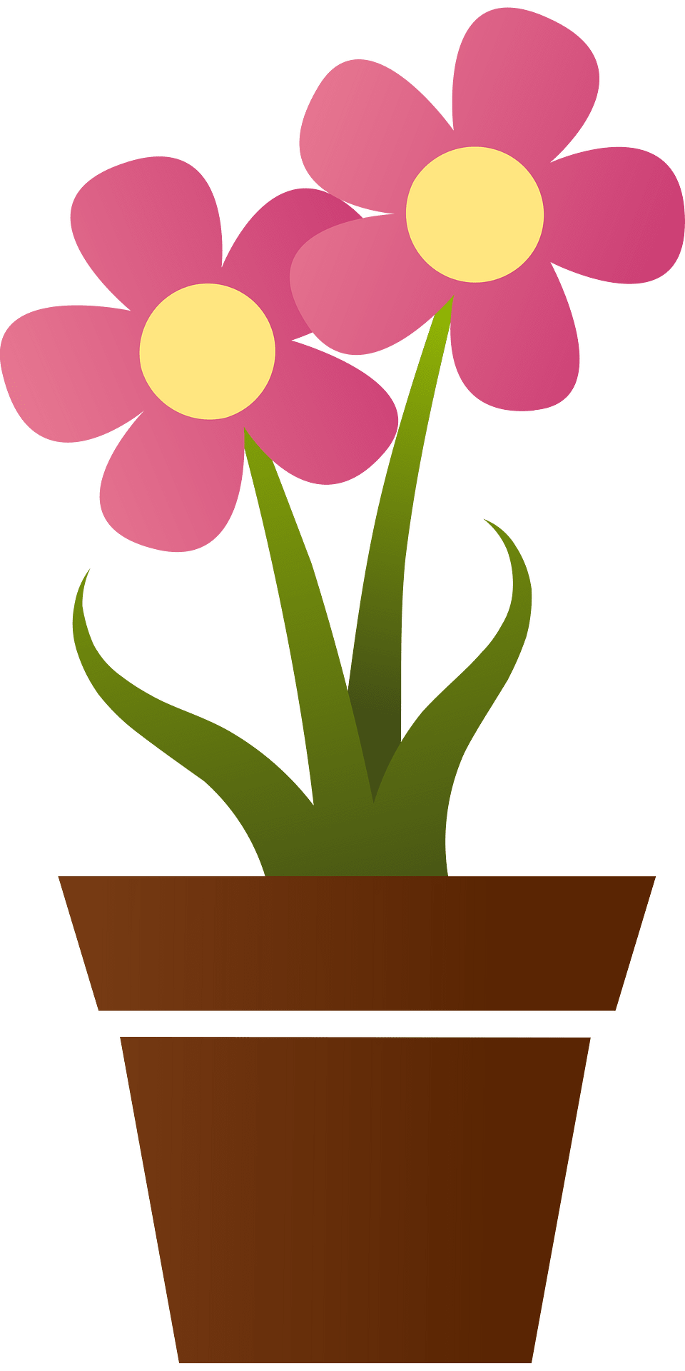 Tulips in Flower Pot Clip Art Stock Illustration - Illustration of ...
