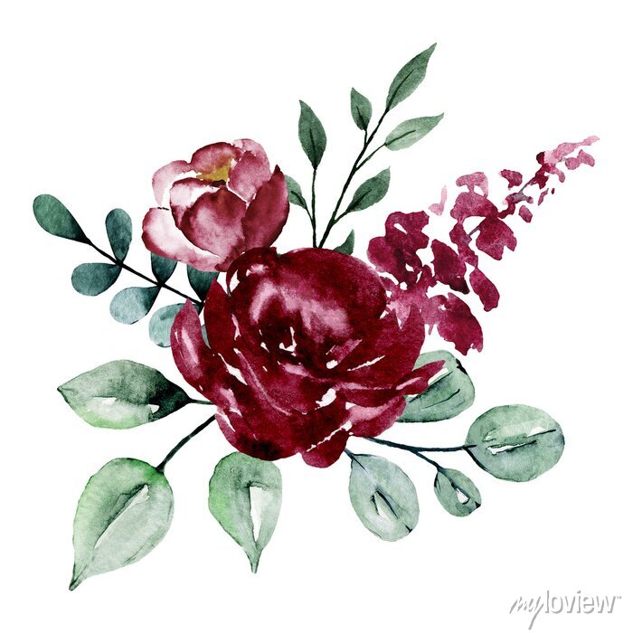 maroon flowers - Clip Art Library