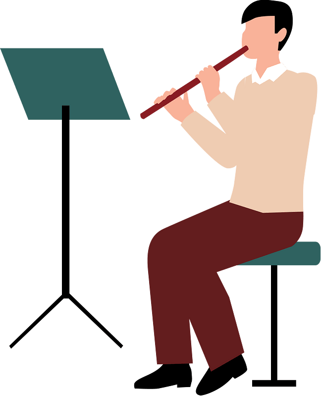 flute players - Clip Art Library