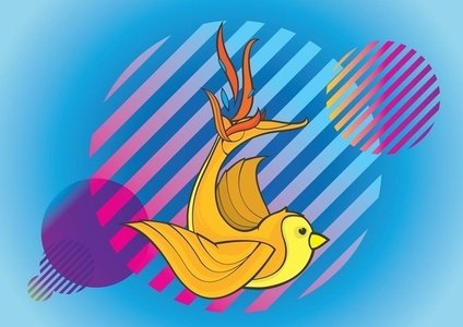 Abstract Bird Illustration - Modern Graphic Art for Digital Design